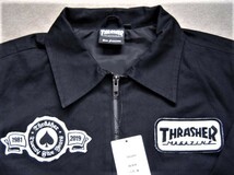 セール 25% off 送料無料 THRASHER スラッシャーTH5009 ツイル ドリズラージャケット ジャンパー ブルゾン 黒 M 新品_画像5