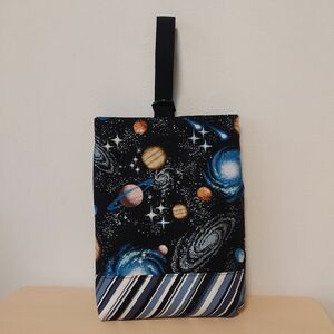 宇宙柄　 上靴入れ(大きめ)　ハンドメイド