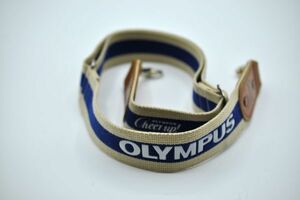 ★中古品★OLYMPUS オリンパス Cheer up！カメラ ストラップ フック式 ショルダー ネック ベージュ×ブルー★＃1123-28