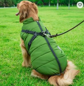 * new goods * Army green * 4XL/ 5L*FASHION SPORTS dog clothes Harness attaching dog wear pet clothes winter reverse side boa protection against cold middle for large dog *#1123-7