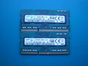 当日発送可能　SAMSUNG 1Rx8 PC3-12800S 4GB 2枚組 8GB DDR3 ノート用メモリ 204ピン ECCなし DDR3-1600 4GB 2枚で 8GB DDR3 LAPTOP RAM