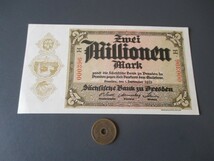 未使用　ドイツ諸州・ザクセン銀行　1923年　200万マルク　P-S963_画像1