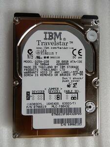 中古【2.5インチハードディスク/HDD】IBM Travelstar DJSA-220 20.0GB USBケース付き ジャンク扱い