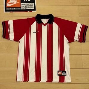 希少 UK製 NIKE TEAM SPORTS ナイキ 90s ゲームシャツ ユニフォーム 襟付き XL