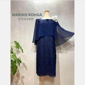 東京ソワールMARIKO KOHGAマリココウガケープ付きドレスワンピース38号