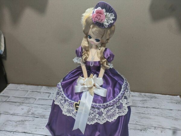 ☆激安☆大幅値下げ昭和レトロ・優秀リボン印SUKIYO紫色可愛らしいフランス人形