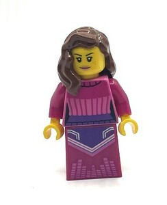 即決　新品　未使用　レゴ LEGO ミニフィグ　シティ　ミニフィギュア 　ニット　セーターの女性　女の人　ニットワンピース