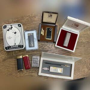 【まとめて】ブランドライター　まとめ　ZIPPO Maruman DUCKBILL ピエールカルダン　WIN TRUSSARDI 等