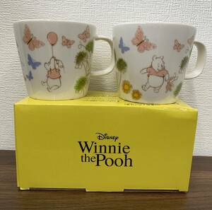 #9690 【未使用品♪♪】☆★プーさん マグカップ　2客セット　Winnie the Pooh　ディズニー　コーヒーカップ　箱入り★☆