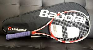 #9432A 【ケース付き♪♪】☆★BabolaT バボラ PURE STORM TOUR ピュアストームツアー 硬式用 テニスラケット 2：4 1/4 赤×白×黒★☆