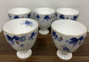 #9469 【未使用品♪♪】☆★FINE BONE CHINA カップ5客セット　NIKKO　ファインボーンチャイナ★☆【保管品】