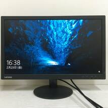 ☆【良品】Lenovo ThinkVision T2224d ワイド液晶モニター 21.5インチ フルHD（1920x1080）D-Subx1/DisplayPortx1 ケーブル付属 動作品_画像2