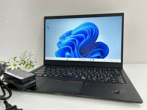 【良品 14インチ】Lenovo 7th Gen ThinkPad X1 Carbon 2019 20QES58J00『第8世代 Core i5(8265U) 1.6GHz/RAM:8GB/SSD:256GB』Win11 動作品