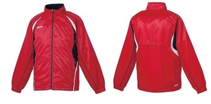 アシックス ウインドブレーカー ジャケット メンズ XAW152 赤 Ｍサイズ