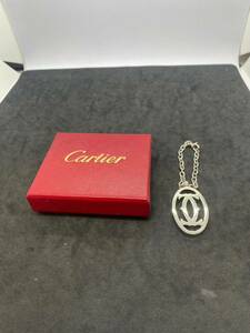 MS-5238 カルティエ Cartier ダブルC 2C キーリング キーチェーン チャーム ロゴ T1220148 