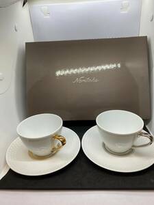  Noritake ノリタケ カップ＆ソーサー ペアセット 2客 1605/1606 リズモ アミ 金銀 