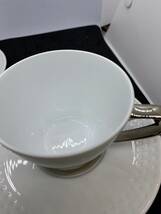  Noritake ノリタケ カップ＆ソーサー ペアセット 2客 1605/1606 リズモ アミ 金銀 _画像8