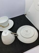  Noritake ノリタケ カップ＆ソーサー ペアセット 2客 1605/1606 リズモ アミ 金銀 _画像10