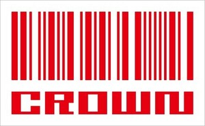 オリジナル バーコードシリーズ CROWN クラウン カッティングステッカー Nデザイン N-design