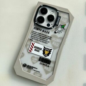 iPhone 14Pro ケースカバー サル 背面クリア 側面グレイ HUMANMADE ヒューマンメイド 