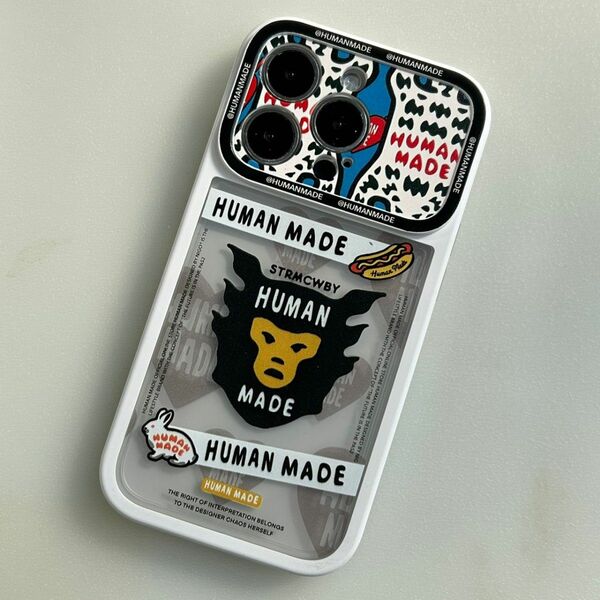 iPhone 15Pro ケースカバー HUMANMADE ヒューマンメイド サル モンキー 側面ホワイト