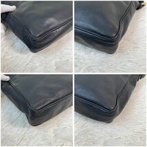 1円〜【極美品】LOEWE ロエベ ショルダーバッグ 斜め掛けかばん クロスボディ アナグラム ロゴ金具 ゴールド レザー レディース メンズ 黒_画像6