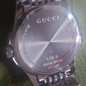 新品未使用 グッチ GUCCIダイヤ マザーオブパール Gタイムレス 腕時計 YA126509 レディース ブラックシェル の画像6