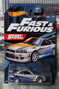 HotWheels FAST & FURIOUS NISSAN SKYLINE GT-R (BNR34) ホットウィール ワイルドスピード ニッサン スカイライン　　　　　///RT308