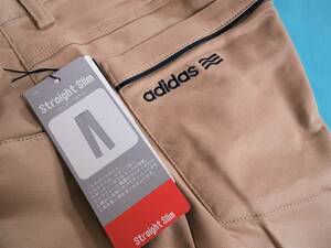 ◆adidas◆アディダス◆ノータックパンツ③◆91㎝◆ベージュ