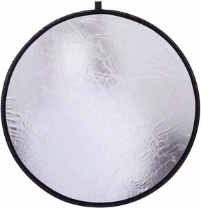  photographing for circle plane reflector diameter 58cm silver white folding type bag attaching ;ZYX000329;