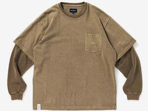 新品未使用 定価20,900円 Size 1 DESCENDANT TIM LAYERD TEE 長袖Tシャツ 192ATDS-CSM14 グレー GRAY 日本製 正規店購入