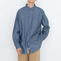 新品未使用 定価27,500円 Size XL NANAMICA Regular Collar Chambray Shirt 23AW 長袖シャツ ナナミカ SUGF359 INDIGO 日本製 正規店購入_画像8