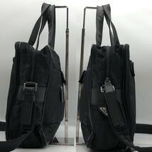 1円【極美品】PRADA プラダ 2way 三角ロゴ プレート ビジネスバッグ ブリーフケース ショルダー 斜めがけ ナイロン 黒 ブラック メンズ A4_画像5