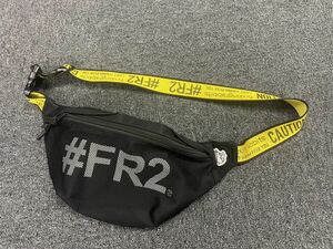 希少 正規品 極美品 #FR2 エフアールツー メッシュ ウエスト ショルダー ボディー バッグ ポーチ うさぎ ワッペン 黒 黄 FCRB FR2 ( 沖縄