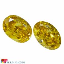 FANCY VIVID ORANGE YELLOW 0.149ct＆0.174ct/OV/RT2471/CGL_画像1