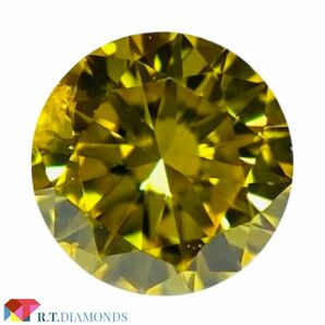 FANCY VIVID YELLOW 0.135ct RD/RT2576/CGL