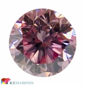 FANCY INTENSE PURPLISH PINK 0.061ct RD/RT2561/CGL