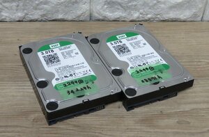 ★≪中古品≫WD HDD 3.5 3T WD30EZRX 2台[t24030430]