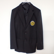 KM-3874【ブレザー】00's WEST WOOD SCHOOL BLAZER★PRIORY HIGH SCHOOL★14★PHONEポケット付★刺繍★ブラック★アメリカ USA古着★_画像1