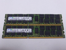 メモリ サーバーパソコン用 低電圧 1.35V Samsung PC3L-12800R(DDR3L-1600R) ECC Registered 16GBx2枚 合計32GB 起動確認済みです①_画像1