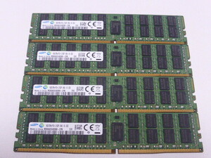 メモリ サーバーパソコン用 Samsung PC4-17000(DDR4-2133)ECC Registered 16GBx4枚 合計64GB M393A2G40DB0-CPB 起動確認済です⑦
