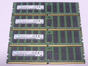 メモリ サーバーパソコン用 Samsung PC4-17000(DDR4-2133)ECC Registered 16GBx4枚 合計64GB M393A2G40DB0-CPB 起動確認済です③