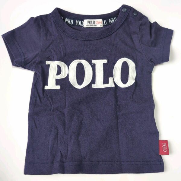 POLO Baby 半袖Tシャツ サイズ80cm 男の子 女の子 ベビー服 子ども服 ネイビー 紺色 