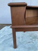 【A9550P089】 maruni コーナーテーブル 旧ロゴ マルニ木工 木製 レトロ 70〜80年代 日本製 インテリア 家具 ※直接お引き取り歓迎_画像6