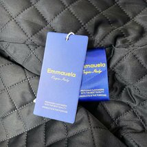 上品・ジャケット 定価8万◆Emmauela・イタリア・ミラノ発◆豪華ミンク/カシミヤ混 総柄 暖か ストライプ 洗練 アウター M/46サイズ_画像9