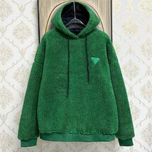 人気EU製＆定価5万◆UABONI*Paris*パーカー*ユアボニ*パリ発◆上質ミンク/カシミヤ混 柔らかい ふわふわ 快適 プルオーバー 個性 M/46_画像1