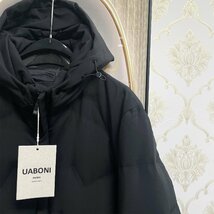 一枚限定EU製＆定価12万◆UABONI*Paris*ダウンジャケット*ユアボニ*パリ発◆グースダウン90％ 防風 防寒 洗練 無地 ビジネス アウター L_画像6