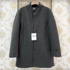 ★★最高級EU製＆定価7万◆UABONI*Paris*テーラードジャケット*ユアボニ*パリ発◆上質カシミヤ 無地 ソフト ビジネス 通勤 XL/50サイズ