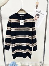 定番ヨーロッパ製※定価5万◆ブルガリア発※RISELIN セーター ミンク/カシミヤ混 上質 ソフト 防寒 ニット ボーダー柄 秋冬 レディース L_画像10