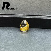 高級 EU製 定価6万円★ROBEAN・タイチンルチルペンダント★黄金針水晶 ゴールド アクセサリー 九星開運 天然石 17.3*13.5*7.6mm 1001G1486_画像2